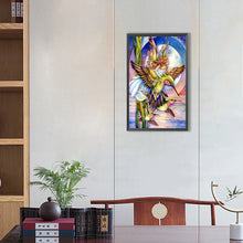 Load image into Gallery viewer, Girl With Hummingbird-Full Round Diamond Painting-30x50cm
