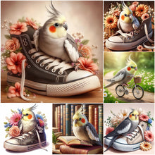 Load image into Gallery viewer, Yellow-Haired Parrot-Full Round Diamond Painting-30x30cm
