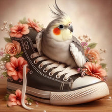 Load image into Gallery viewer, Yellow-Haired Parrot-Full Round Diamond Painting-30x30cm
