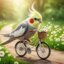 Load image into Gallery viewer, Yellow-Haired Parrot-Full Round Diamond Painting-30x30cm
