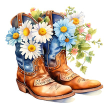Load image into Gallery viewer, Cowboy Boots-Full Round Diamond Painting-30x30cm
