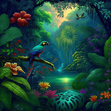 Load image into Gallery viewer, Parrot-Full Round Diamond Painting-30x30cm

