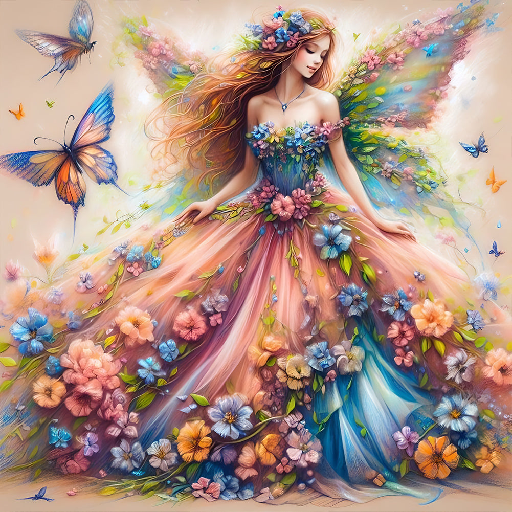 Handmade Girl-Full Round Diamond Painting-40x40cm