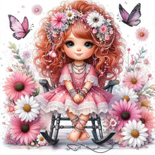 Load image into Gallery viewer, Flower Girl-Full Round Diamond Painting-30x30cm

