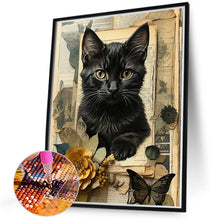 Load image into Gallery viewer, Cat-Full Round Diamond Painting-40x50cm
