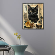 Load image into Gallery viewer, Cat-Full Round Diamond Painting-40x50cm
