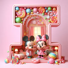 Load image into Gallery viewer, Mickey Letters-Full Round Diamond Painting-40x40cm
