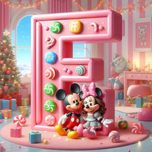 Load image into Gallery viewer, Mickey Letters-Full Round Diamond Painting-40x40cm
