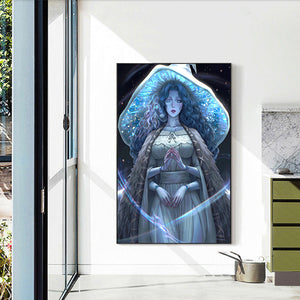 Girl-Full Round Diamond Painting-40x60cm-Large Size