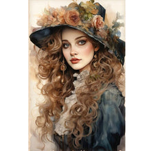 Load image into Gallery viewer, Retro Poster Ladies-Full Round Diamond Painting-40x60cm-Large Size
