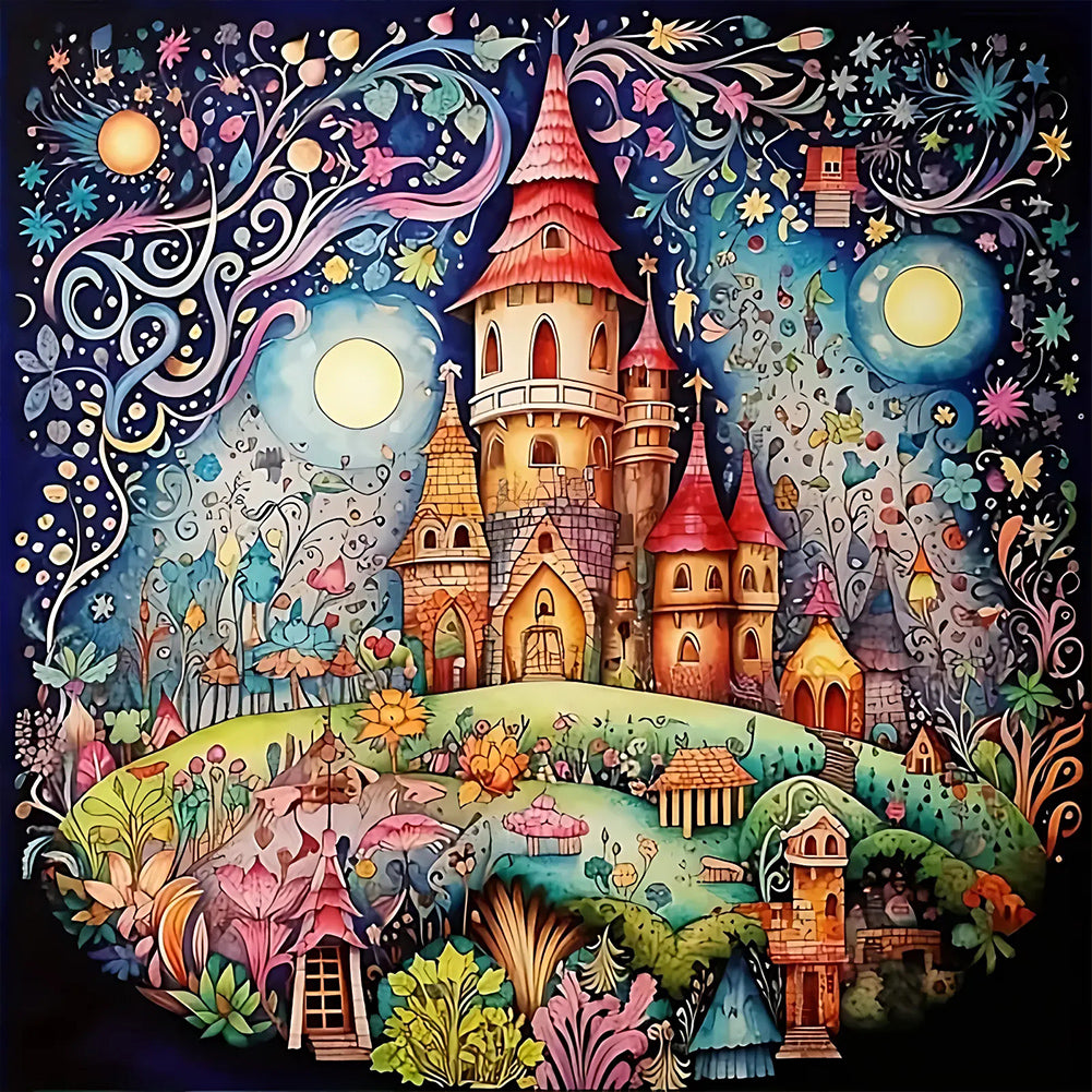 Color House-Full Round Diamond Painting-40x40cm