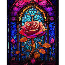 Load image into Gallery viewer, Rose Glass Painting-Full Round Diamond Painting-40x50cm
