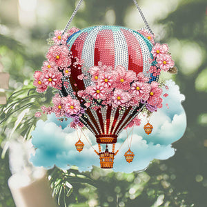 Hot Air Balloon-Acrylic Single Side Diamond Pendant