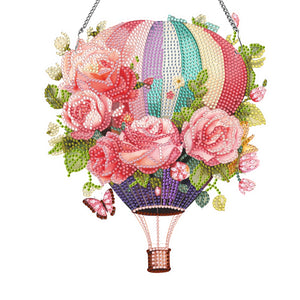 Hot Air Balloon-Acrylic Single Side Diamond Pendant