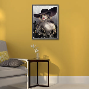 Girl-Full Round Diamond Painting-45x60cm-Large Size