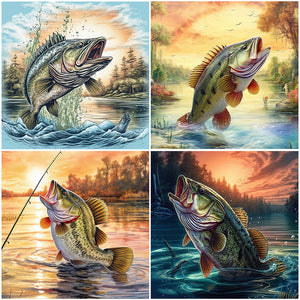 Fish-Full Round Diamond Painting-30x30cm