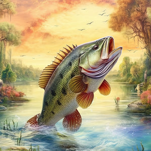 Fish-Full Round Diamond Painting-30x30cm