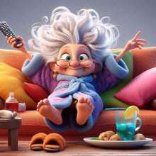 Load image into Gallery viewer, Funny Grandma-Full Round Diamond Painting-30x30cm
