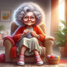 Load image into Gallery viewer, Funny Grandma-Full Round Diamond Painting-30x30cm
