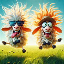 Load image into Gallery viewer, Funny Lamb-Full Round Diamond Painting-30x30cm
