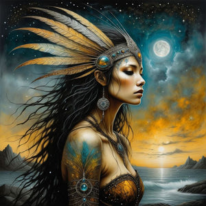 Indians-Full Round Diamond Painting-40x40cm