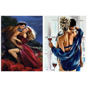Couple-Full Round Diamond Painting-30x40cm