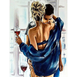 Couple-Full Round Diamond Painting-30x40cm