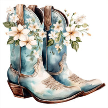 Load image into Gallery viewer, Cowboy Boots-Full Round Diamond Painting-30x30cm
