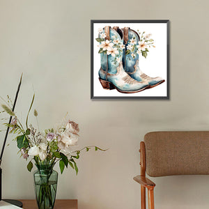 Cowboy Boots-Full Round Diamond Painting-30x30cm