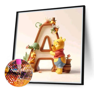 Pooh Letters-Full Round Diamond Painting-40x40cm
