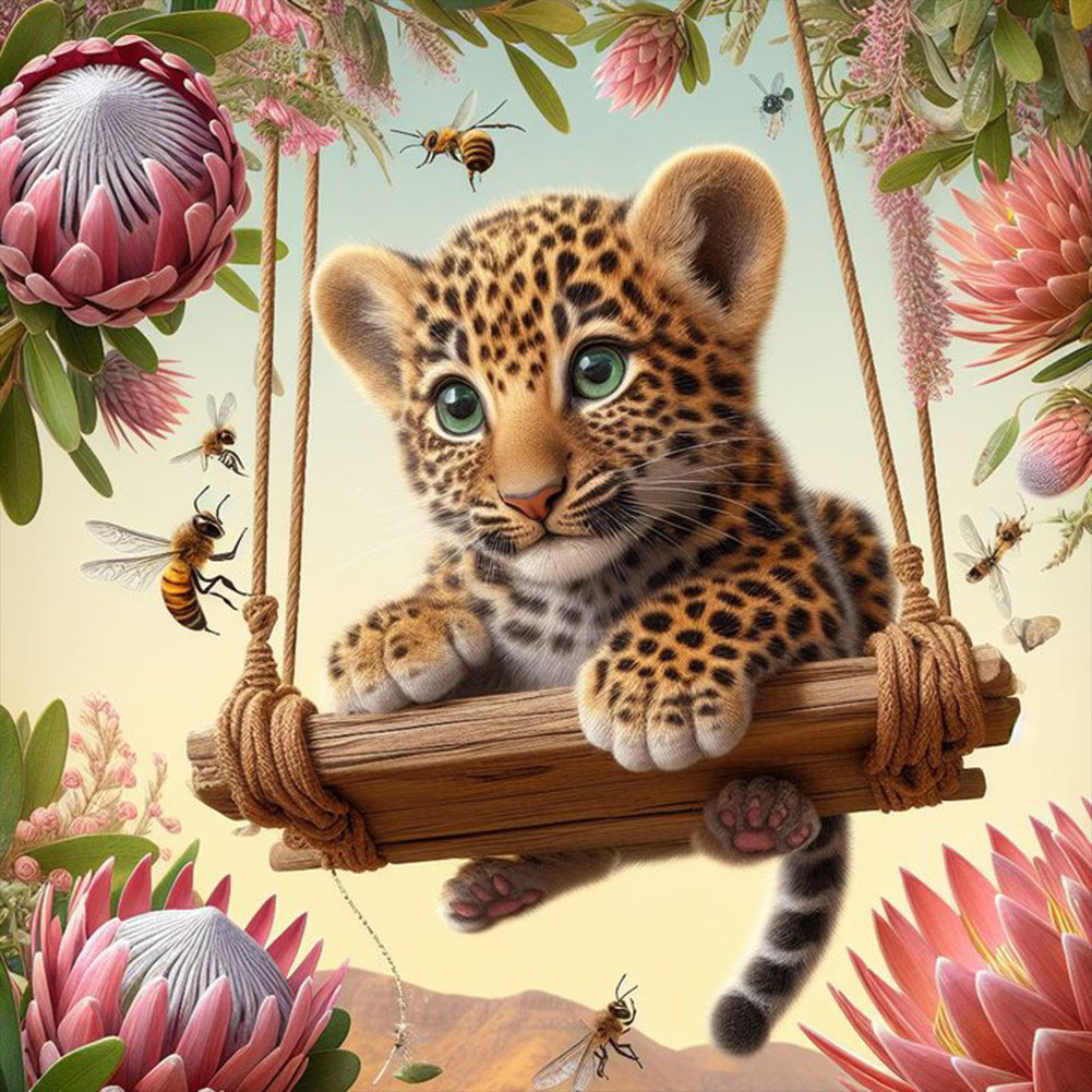 Animal-Full Round Diamond Painting-40x40cm