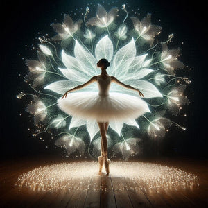 Ballet Girl-Full Round Diamond Painting-30x30cm