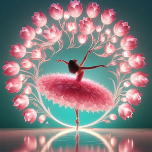 Ballet Girl-Full Round Diamond Painting-30x30cm