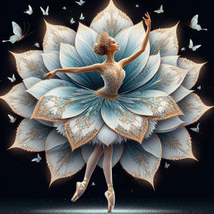 Ballet Girl-Full Round Diamond Painting-30x30cm
