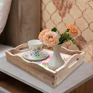 Wooden Mandala Diamond Painting Dinning Table Tray