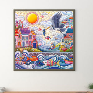 Color House-Full Round Diamond Painting-40x40cm