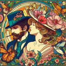 Load image into Gallery viewer, Gentleman Lady-Full Round Diamond Painting-40x40cm
