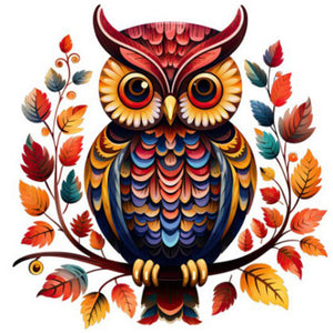 Owl-Full Round Diamond Painting-40x40cm