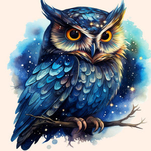 Owl-Full Round Diamond Painting-40x40cm