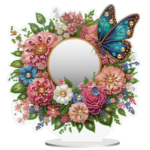 Butterfly-Diamond Compact Makeup Mirror