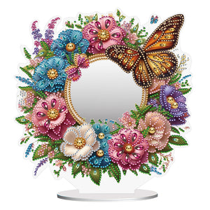 Butterfly-Diamond Compact Makeup Mirror