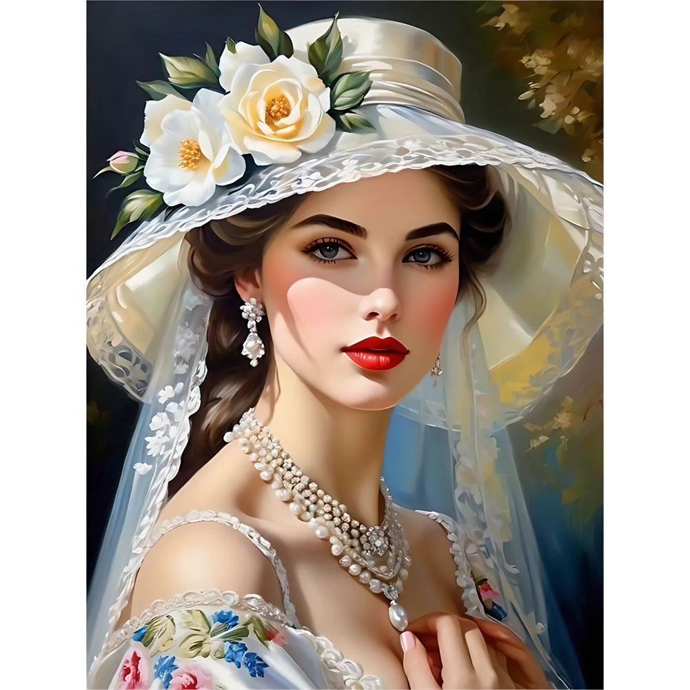 Woman-Full Round Diamond Painting-30x40cm