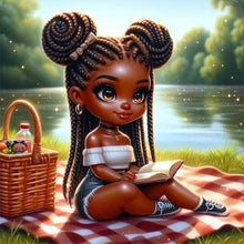 Load image into Gallery viewer, Girl-Full Round Diamond Painting-30x30cm
