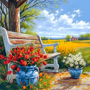 Landscape-Full Round Diamond Painting-30x30cm