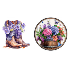 Load image into Gallery viewer, Flower-Full Round Diamond Painting-30x30cm
