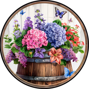 Flower-Full Round Diamond Painting-30x30cm