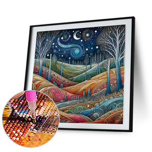 Color Woods-Full Round Diamond Painting-30x30cm