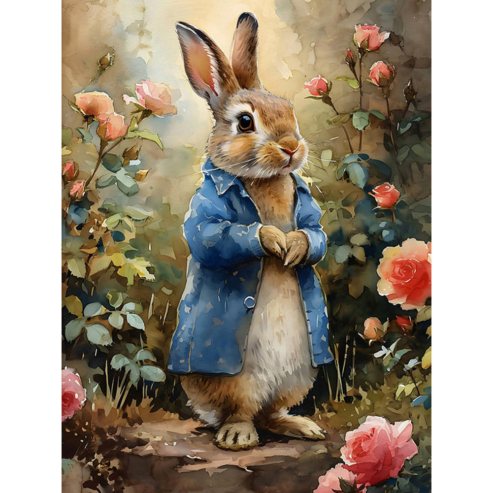 Rabbit-Full Round Diamond Painting-30x40cm