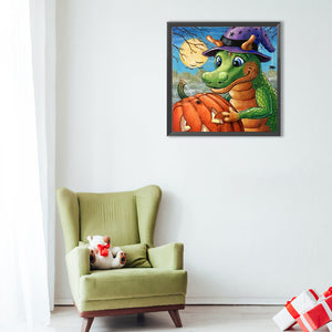 Little Dinosaur-Full Round Diamond Painting-40x40cm