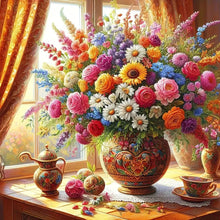 Load image into Gallery viewer, Vase Flowers-Full Round Diamond Painting-50x50cm
